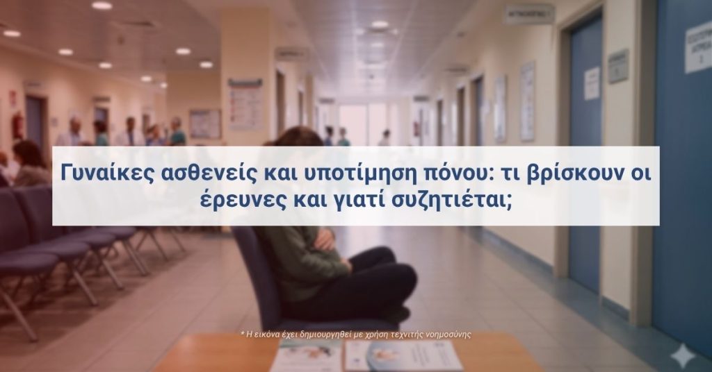 Γυναίκες ασθενείς και υποτίμηση πόνου: τι βρίσκουν οι έρευνες και γιατί συζητιέται;